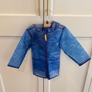 Cat & Jack Toddler Raincoat Blue Cloud Print Zip Jacket | 18M